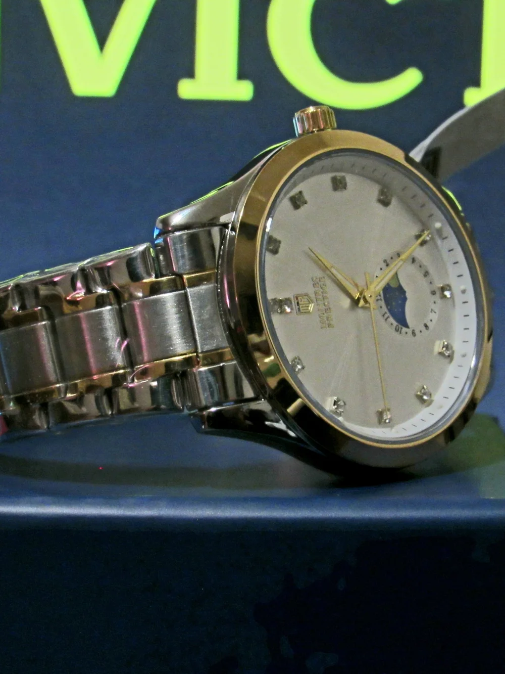 Men's Silver and Gold Dress Watch